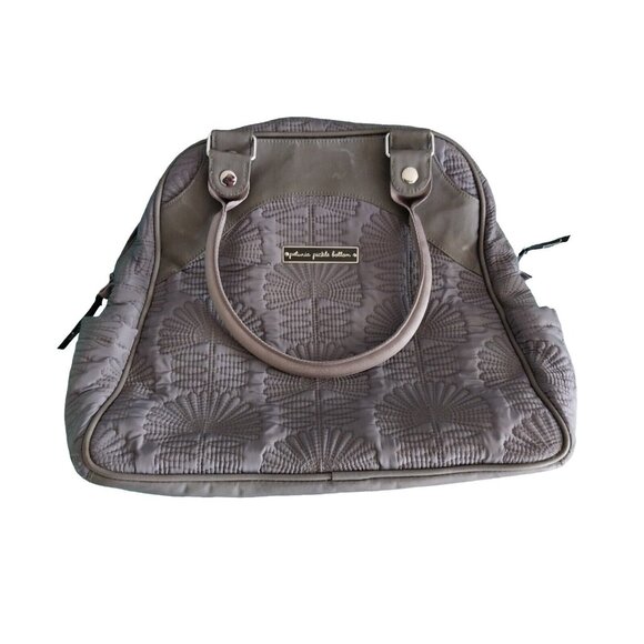 Petunia Pickle Bottom Dark Gray Satchel/Backpack Diaper Bag - Picture 1 of 10